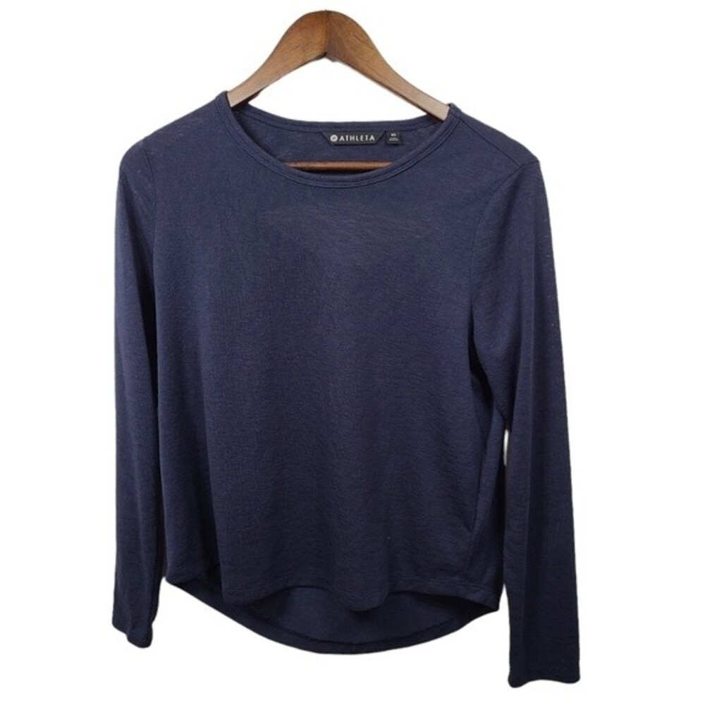 Athleta Blue Long Sleeve Activewear Top XS Womens